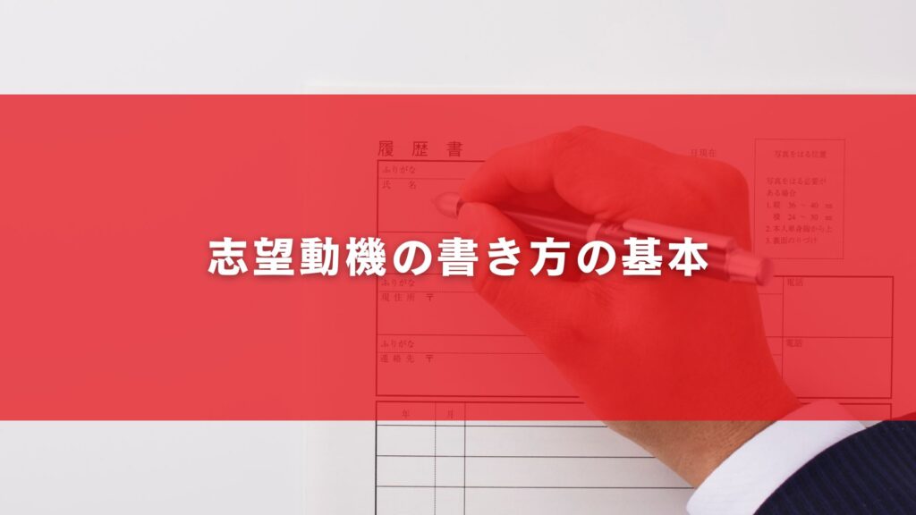 志望動機の書き方の基本